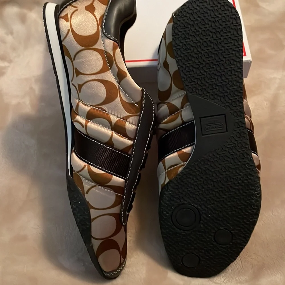 Coach Kirby Brown Sateen Sneakers - Picture 4 of 8